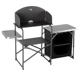 NILS CAMP Campingschrank mit Windschutz - klappbare Outdoor Küche mit Arbeitsflächen für Camping