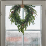 Bloomingville Pine Herzhänger Grün Weihnachtsdeko Kunstzweige Türdeko