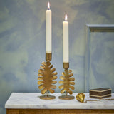 Bloomingville Oaken Kerzenhalter Gold Metall 2er Set Weihnachtsdeko