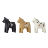 Bloomingville Siffer Kerzenhalter Pferd, Braun, 3er Set Weihnachtsdeko
