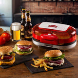 Ariete Party Time Hamburger Maker, Rot, Sandwichmaker, Retro-Design, 50er Jahre-Stil