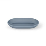 Umbra Touch Seifenschale, ovale Seifenablage mit Soft Touch Finish, in Schieferblau