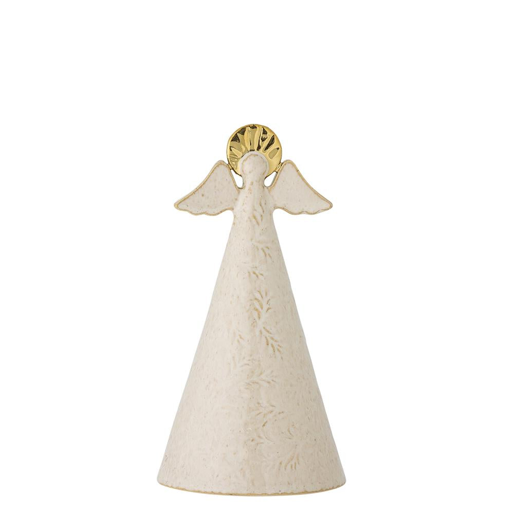 Bloomingville Liza Engel Figur, Natur, Steingut 17 cm Weihnachtsdeko