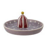 Bloomingville MINI Mylie Teller, mit Zirkuszelt-Figur, Steingut, Kinderteller, dänisches Design