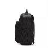 Kipling SEOUL L, Großer Schulrucksack mit 15-Zoll-Laptopfach, 27L, Signature Emb (schwarz)