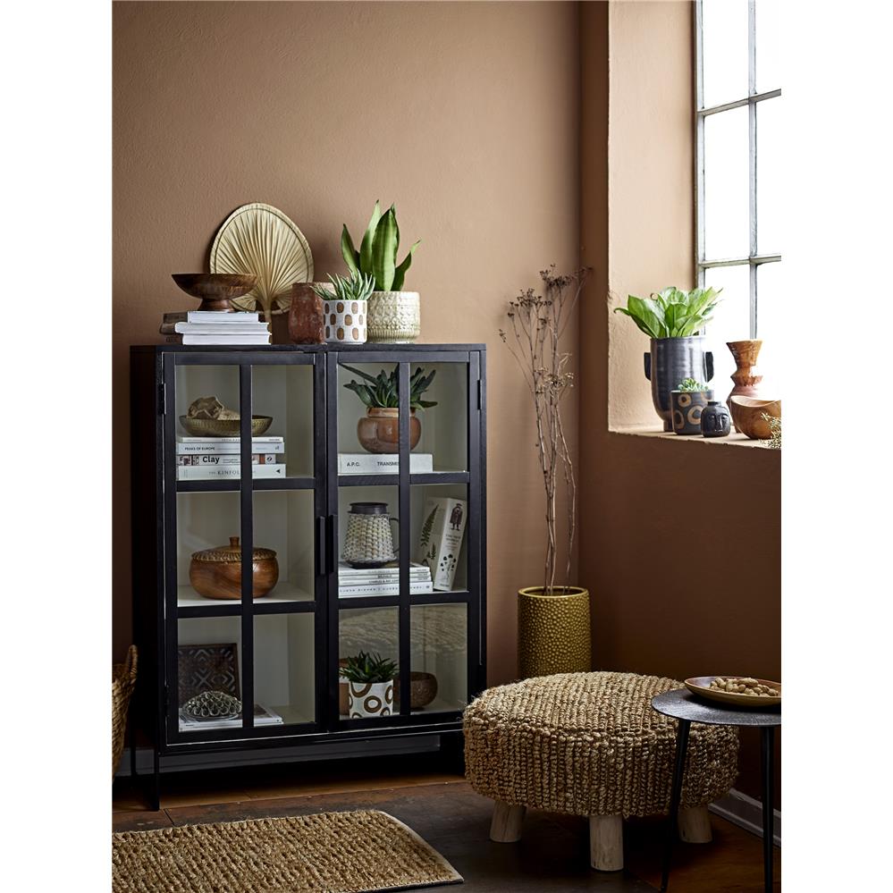 Bloomingville Avo Blumentopf 12 x 12cm Weiß Braun Kringel Terrakotta Übertopf dänisches Design