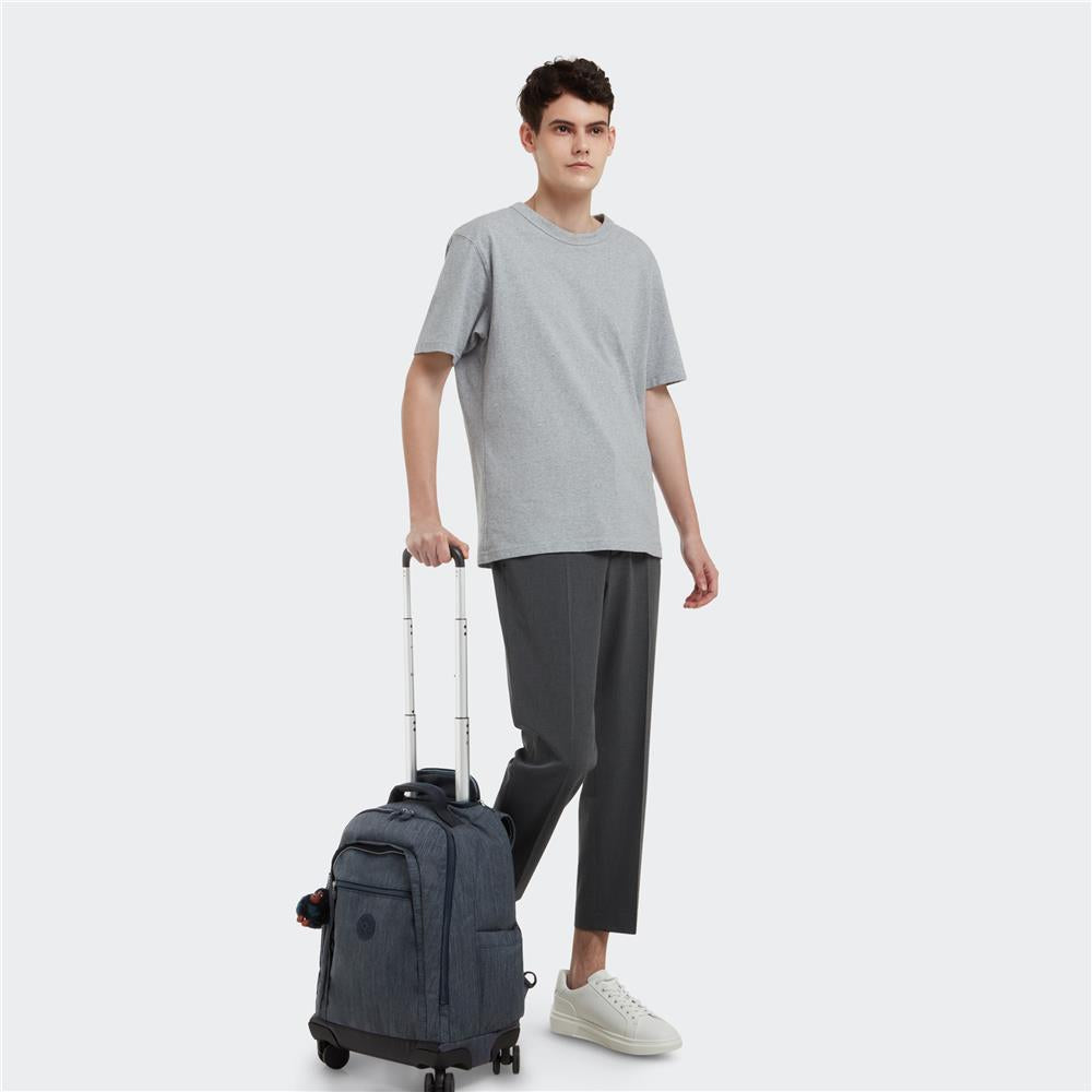 Kipling NEW ZEA, Großer Schulrucksack mit Rollen und Laptopfach, 26L, Marine Navy (blau)