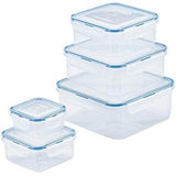 LocknLock Vorratsdosen 5er Set, Luftdicht, Wasserdicht, Gefrierfachgeeignet, Mikrowellengeeignet