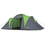 NILS CAMP Highland Zelt für 6 Personen Grau-Grün - großes Familienzelt mit Vorraum für Camping & Outdoor