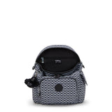 Kipling CITY PACK MINI, Extra kleiner Rucksack, Signature Print (schwarz), 9L, Kompakt & Stylisch