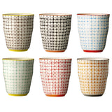 Bloomingville Carla Becher, 6er Set, Bunt, 200ml, Steingut, dänisches Design