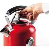 Ariete Moderna Wasserkocher, Rot, 1,7L, Edelstahlgehäuse, 2000W, Modernes Design