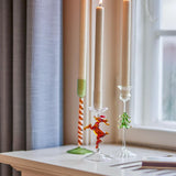 Bloomingville Dasho Kerzenhalter Braun Glas Rentier Weihnachtsdeko 19 cm