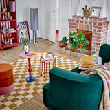 Bloomingville Reims Decke 160x130 cm – Nachhaltige Baumwolle mit Blumenmuster & Fransen