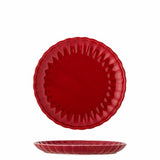 Bloomingville Latina Teller, Rot, 20 cm, Steingut, dänisches Design
