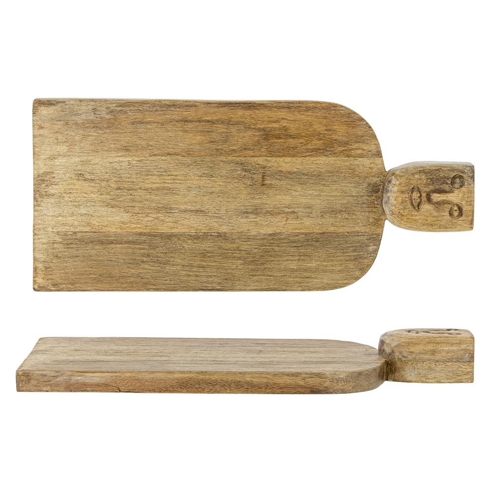 Bloomingville Brooklyn Servierbrett, rustikales Schneidebrett aus Mangoholz 46x20,5 cm