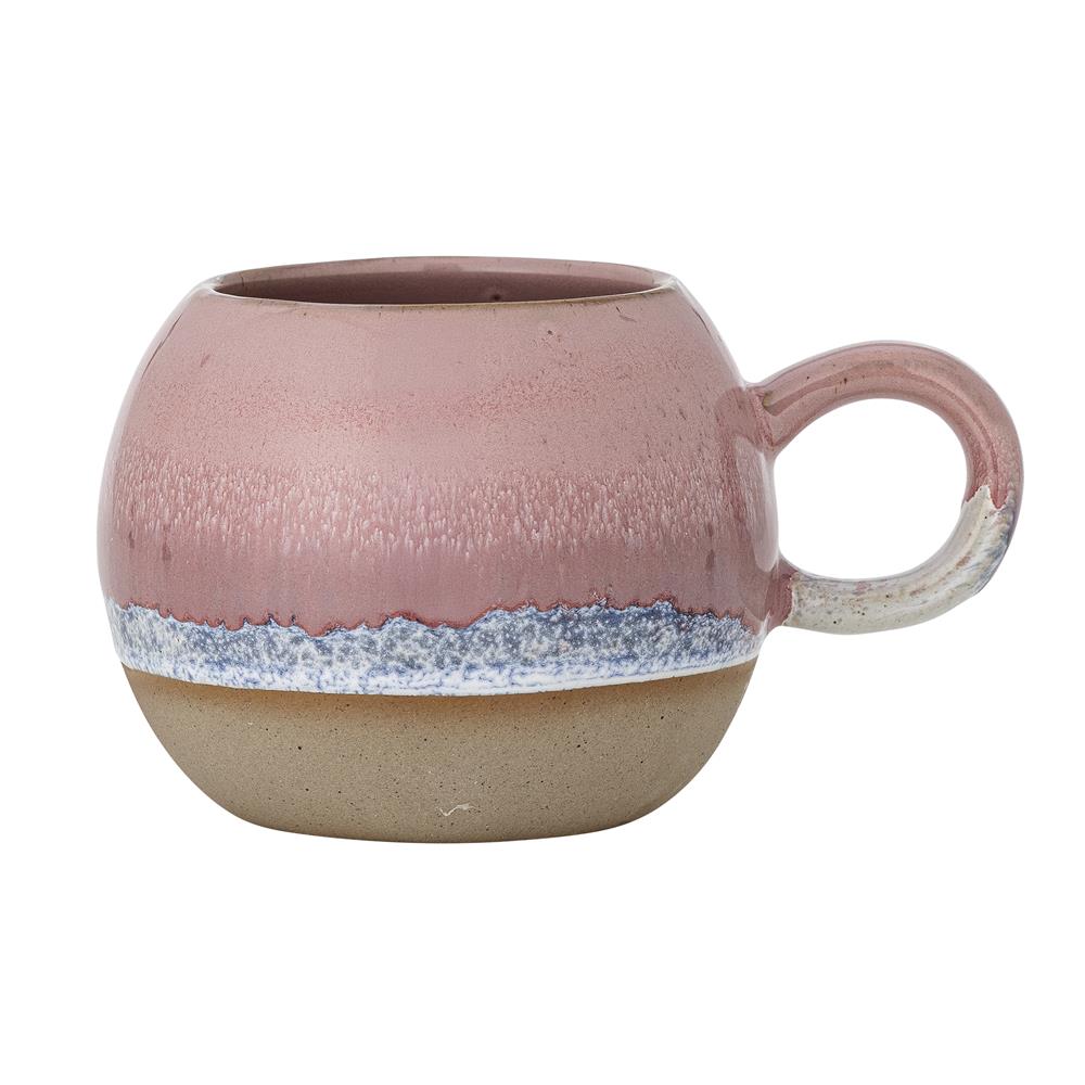 Bloomingville Paula Becher Rose Steingut D10,5xH8,5 cm – rosafarbene Reaktivglasur