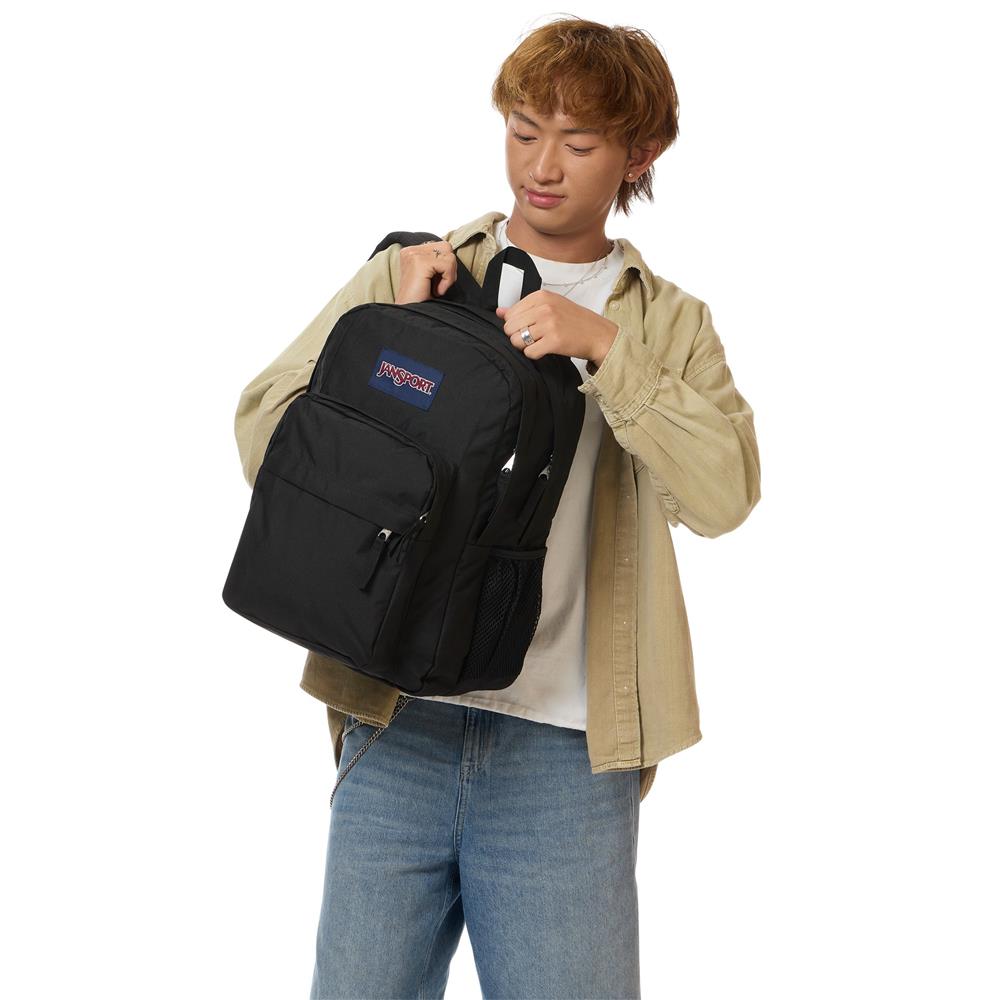 JanSport Big Day Pack Rucksack in Black – großer Schul‑ & Laptoprucksack mit 34 L Volumen