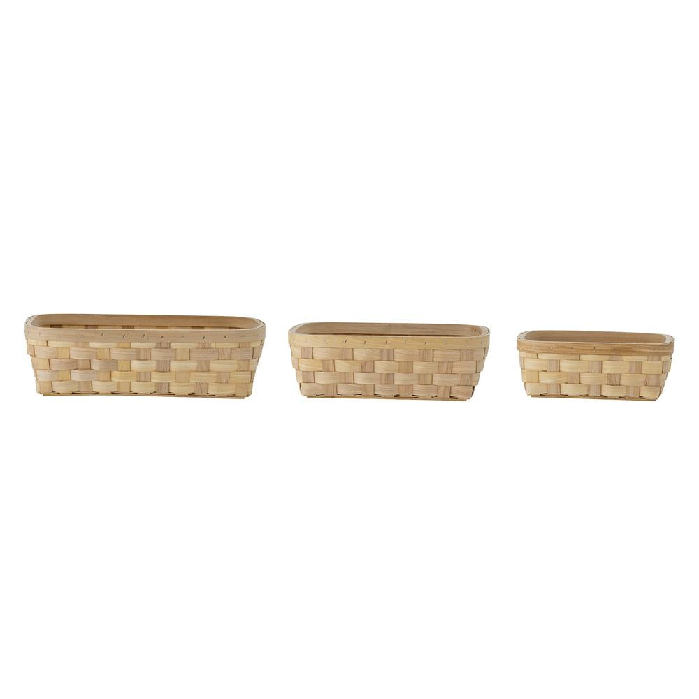 Bloomingville Wilja Brotkorb, Natur, Tannenholz, 3er Set
