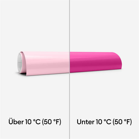 Cricut Farbverändernde Vinyl Folie COLD Pink Farbveränderung gestalten dekorieren Vinylaufkleber