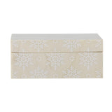 Bloomingville Cheri Box mit Deckel Natur Harz Aufbewahrungsbox Schneeflocke