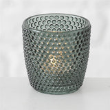 BOLTZE Windlicht Marilu 4er Set Grün Glas Rund 8 x 8 cm