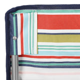 NILS Strandstuhl Blau-Rot gestreift- bequemer klappbarer Campingstuhl für Garten, Strand & Outdoor