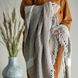 Bloomingville Isnel Decke natur recycelte Baumwolle 160x130 cm