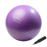 Gymnastikball 65 cm Lila Anti-Burst mit Luftpumpe für Pilates | HMS YB02N