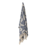 Bloomingville Salobre Decke Blau Baumwolle Wohndecke 160x130cm
