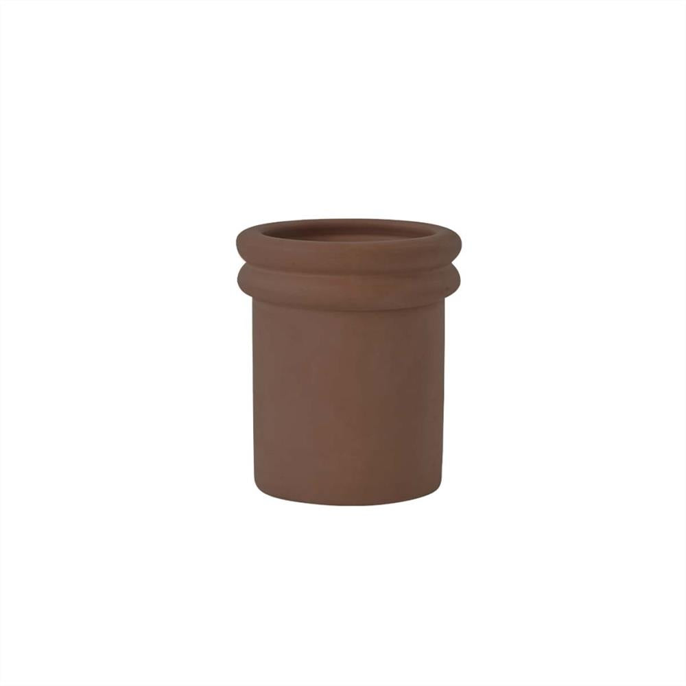 OYOY Ring Pflanzgefäß klein 25 x 29 cm Braun Terrakotta Übertopf Pflanztopf