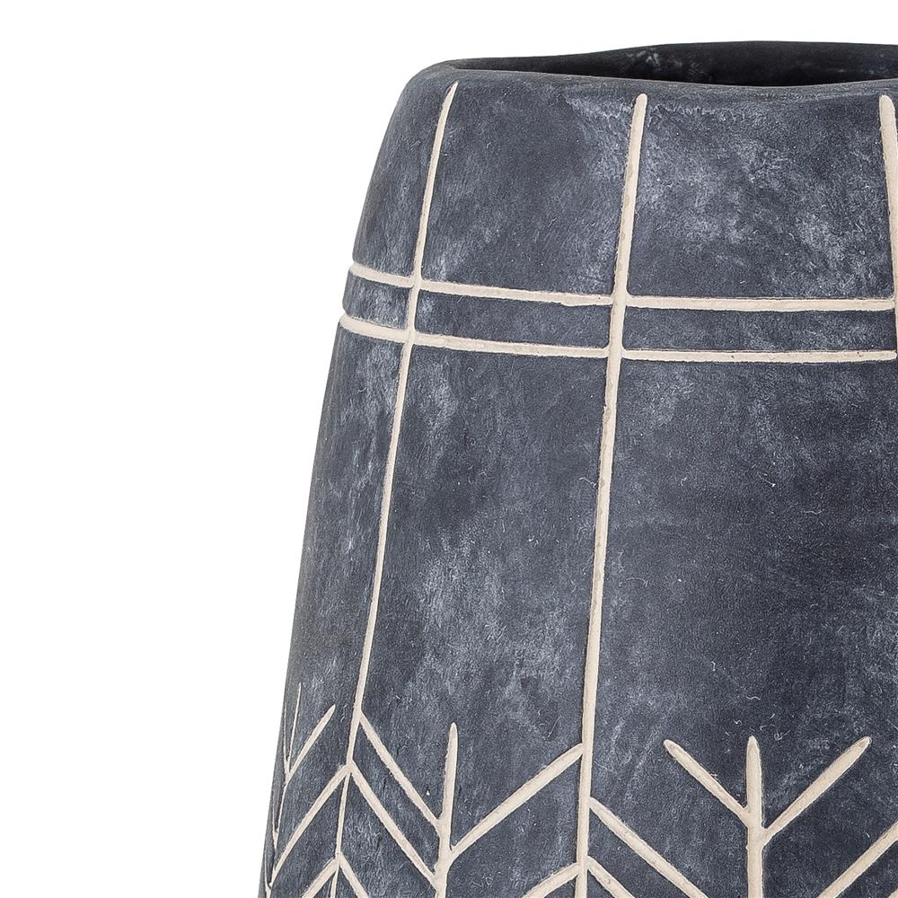 Bloomingville Mahi Deko Vase, Schwarz, Keramik D16xH25 cm