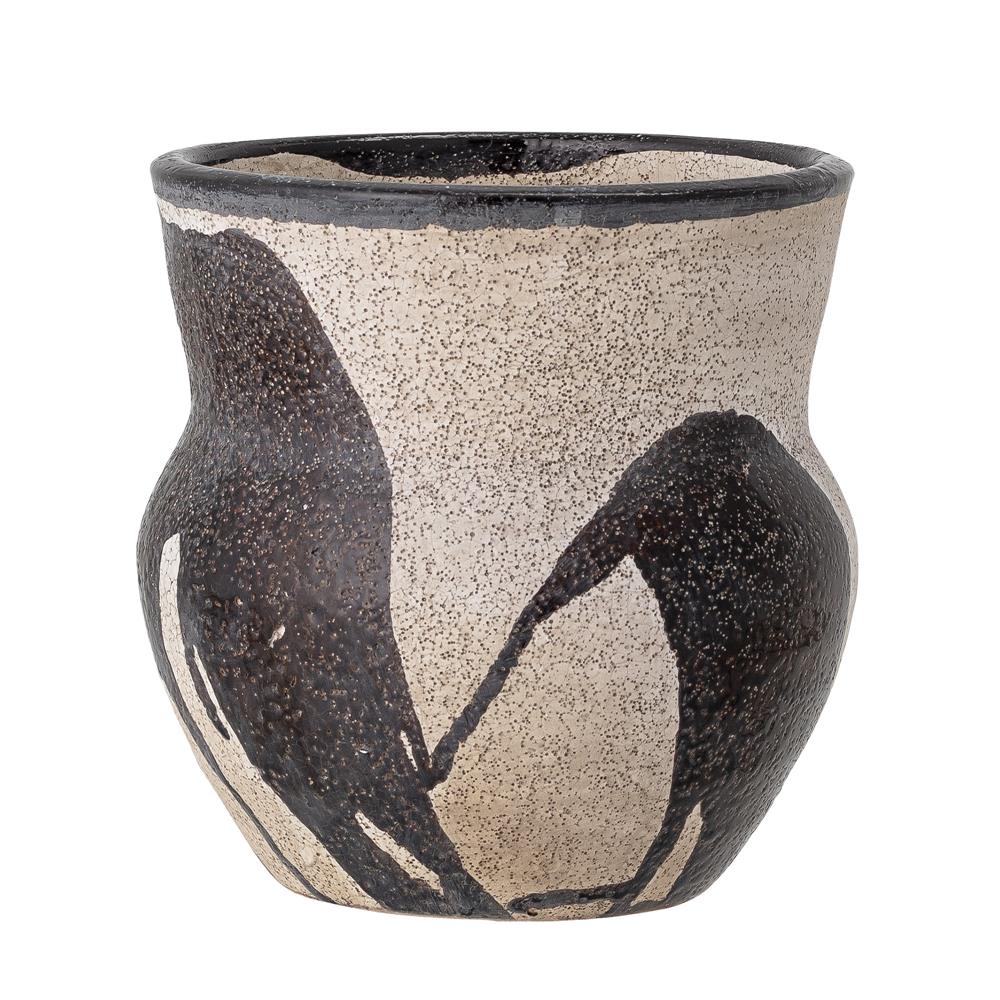 Bloomingville Nala Blumentopf, Schwarz, Terrakotta D14,5xH14,5 cm