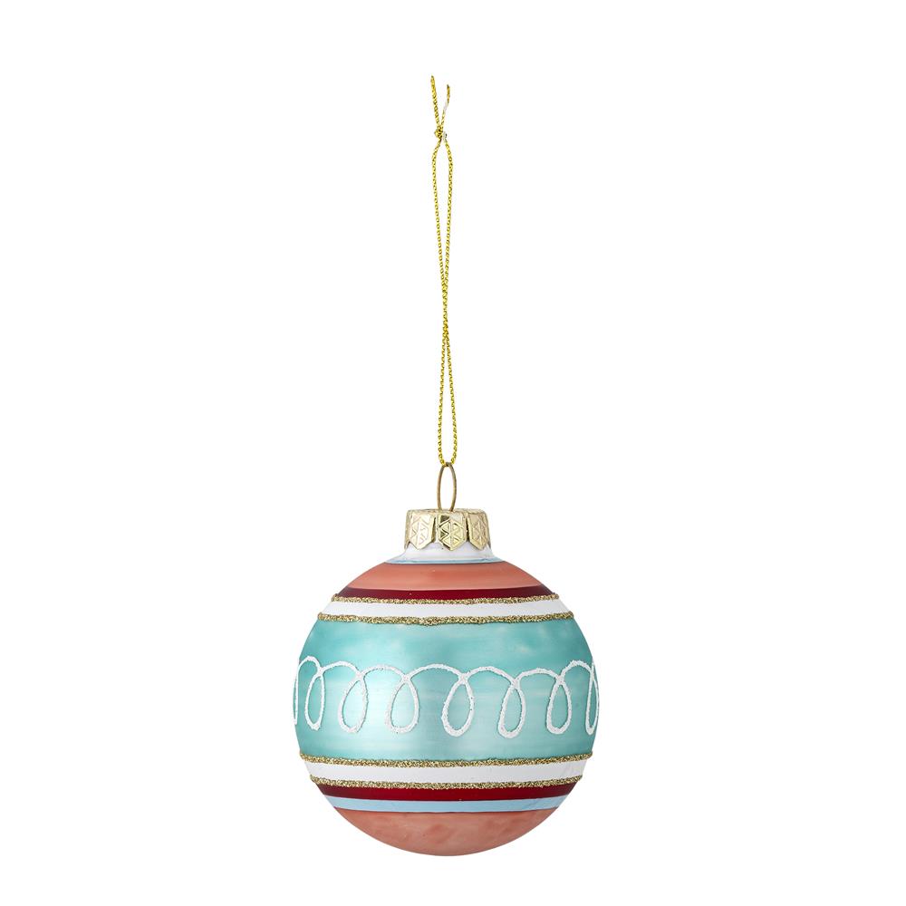 Bloomingville Kota Weihnachtskugel, Bunt, Glas 7 cm Weihnachtsbaumkugel