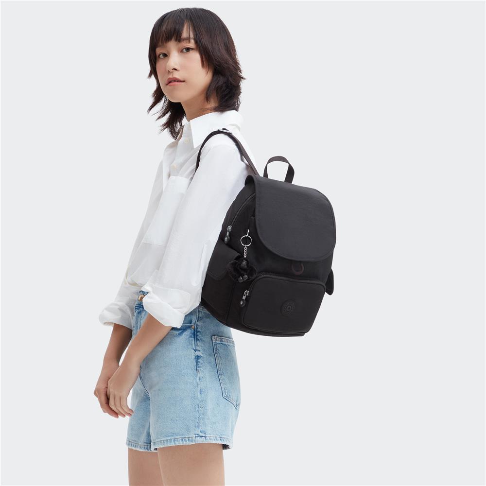 Kipling CITY PACK S, Kleiner Rucksack, Black Noir (schwarz), 9L, Kompakt & Stylisch