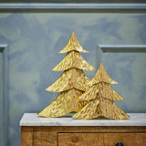 Bloomingville Kaiam Deko-Baum Gold Metall 2er Set Weihnachtsdeko