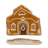Bloomingville Gina Servierplatte Braun Steingut Hausform weihnachtliche Servierplatte
