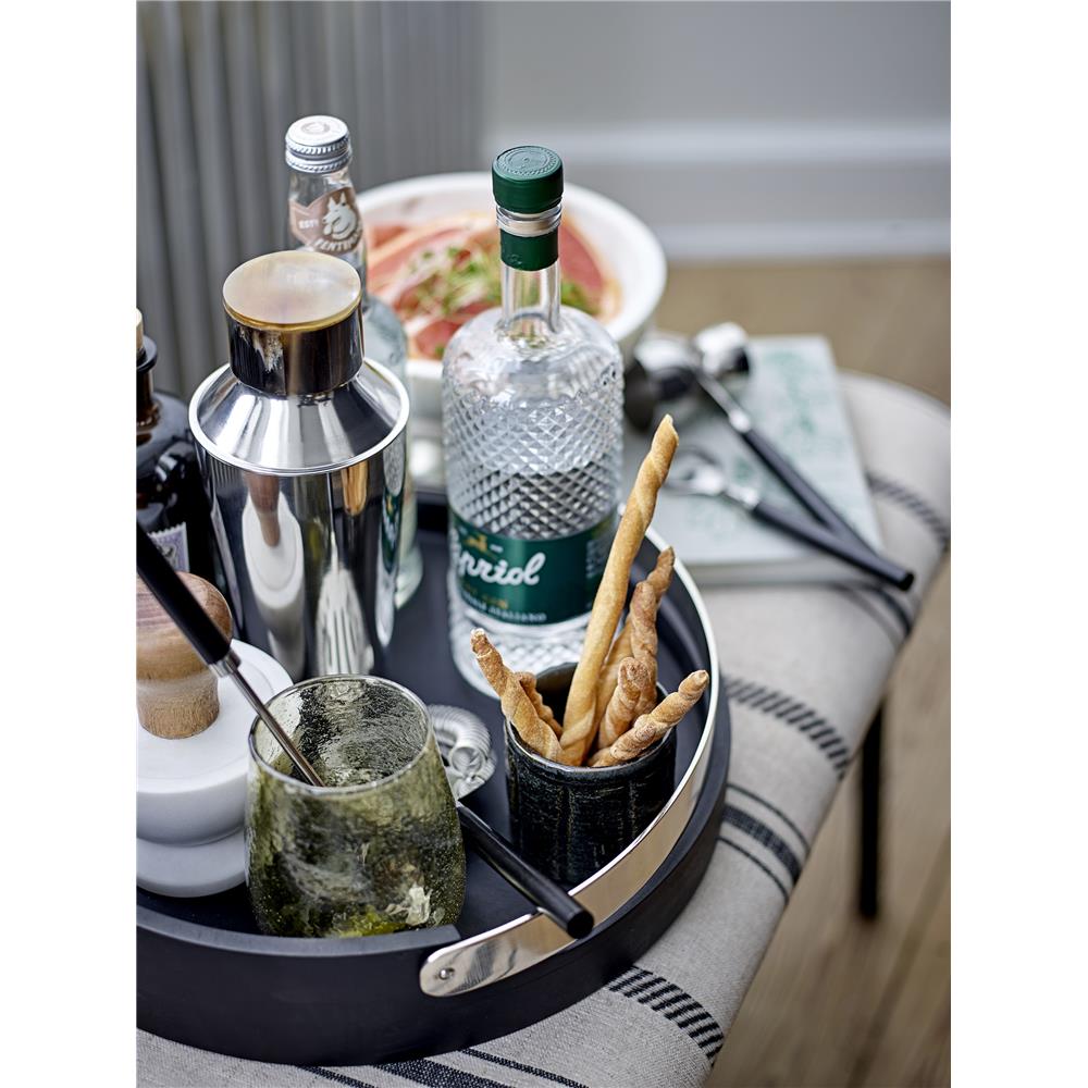 Bloomingville Cocktail Jigger silber Edelstahl Holz Barmaß Messbecher elegantes Barzubehör