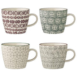 Bloomingville Karine Tassen 4er Set 300ml für Kaffee und Tee im dänischen Design