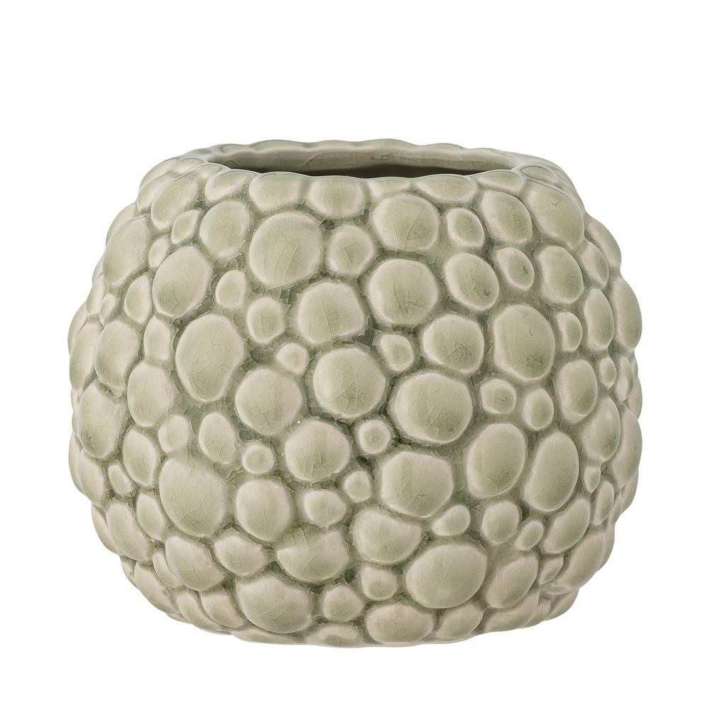 Bloomingville Susannah Blumentopf Natur Steingut D12xH10 cm – glasiertes Pflanzgefäß