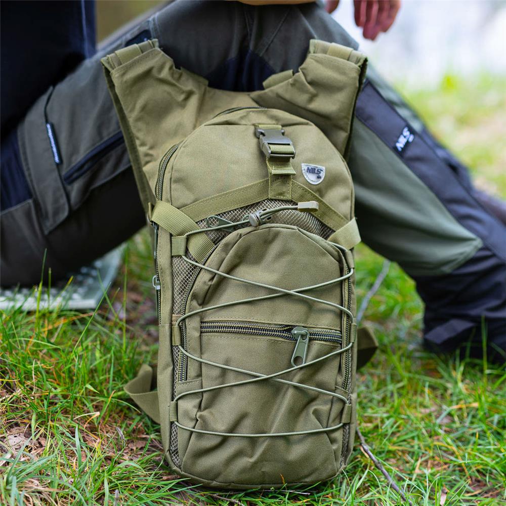 NILS CAMP taktischer Rucksack Crab 15L in Grün - Outdoor Rucksack für Wandern & Trekking
