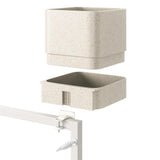 Umbra Cubiko Wandpflanzkasten mit 4 Pflanztöpfen, vertikale/horizontale Ausrichtung, in Weiß