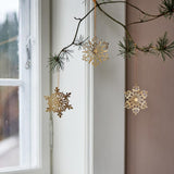 Bloomingville Mani Weihnachtsanhänger Gold Metall 3er Set Christbaumschmuck
