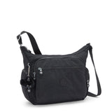 Kipling GABBIE M, Mittelgroße Umhängetasche, Black Noir (schwarz), Schultertasche mit Reißverschluss