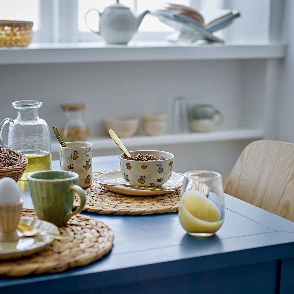 Bloomingville Latina Eierbecher, Natur, Steingut, dänisches Design