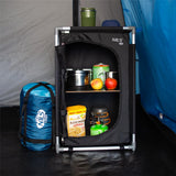 NILS CAMP Campingschrank faltbar - leichter Outdoor Schrank mit Netzfächern für Camping & Reisen