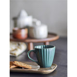 Bloomingville Latina Becher, Dunkelgrün, Steingut, 220 ml, Tasse, dänisches Design