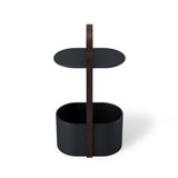 Umbra Bellwood Beistelltisch mit Ablagefläche und Kabelkanal in Schwarz/Walluss