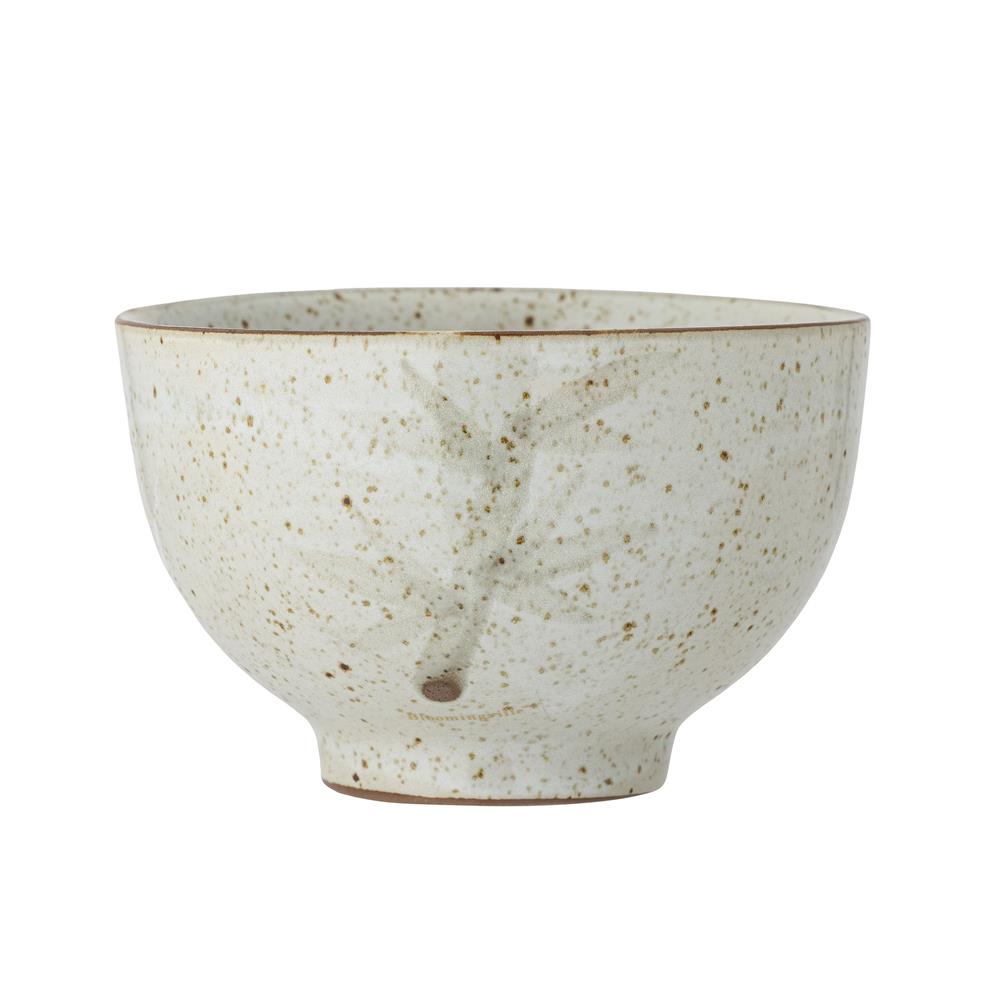 Bloomingville Masami Schale, Weiß, Steingut, D12xH7,5 cm