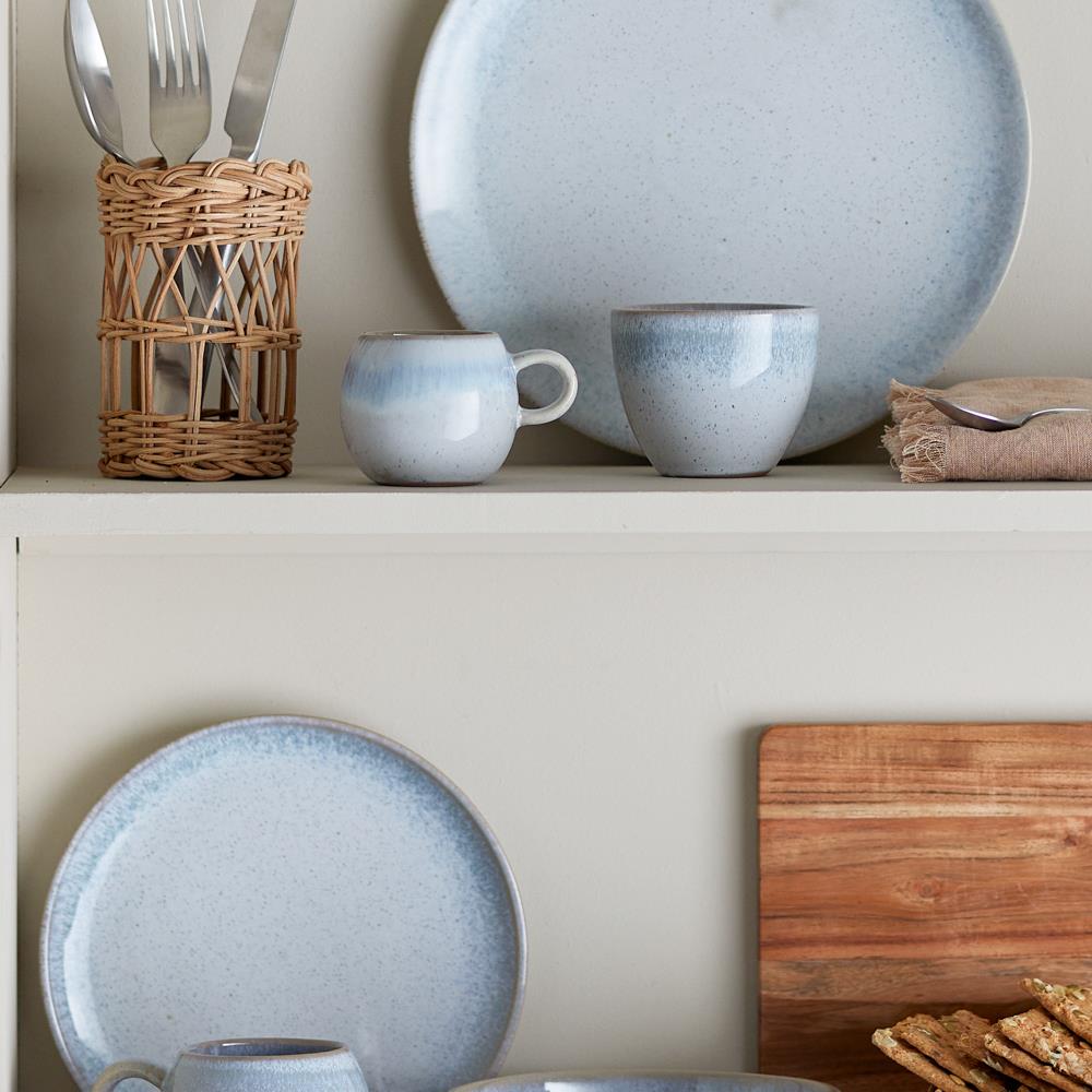 Bloomingville Paula Espressotasse Blau Steingut D7xH6 cm – kleine reaktive Tasse